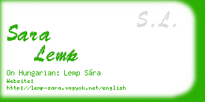 sara lemp business card
